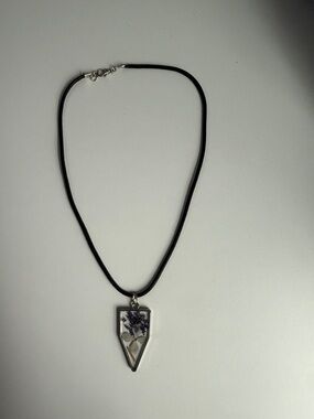 Necklace with Purple Flower pendant